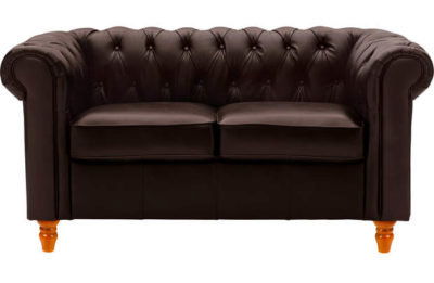 Collection Chesterfield Regular Leather Sofa - Brown